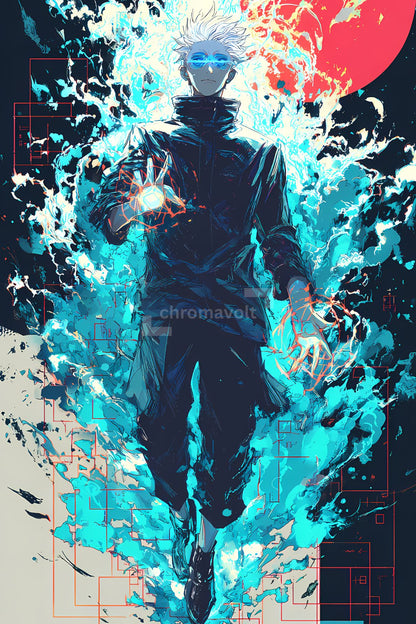 Gojo Satoru Jujutsu Kaisen Anime Posters, Matte Vertical Poster Wall Art
