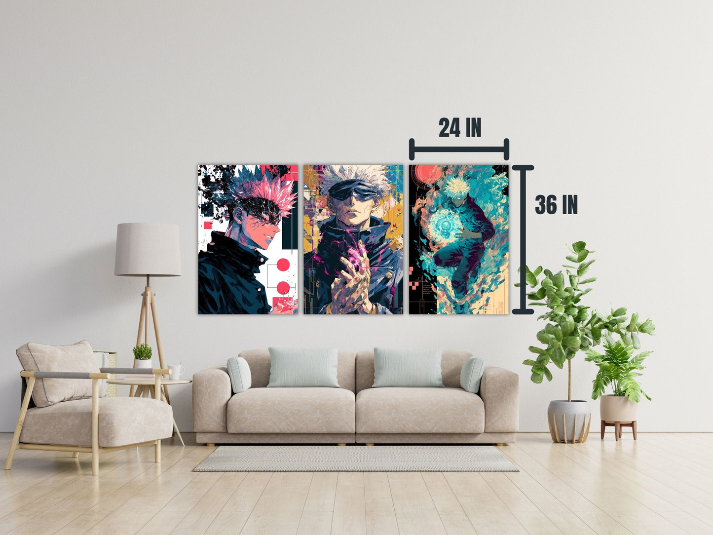 Gojo Satoru Jujutsu Kaisen Anime Posters, Matte Vertical Poster Wall Art
