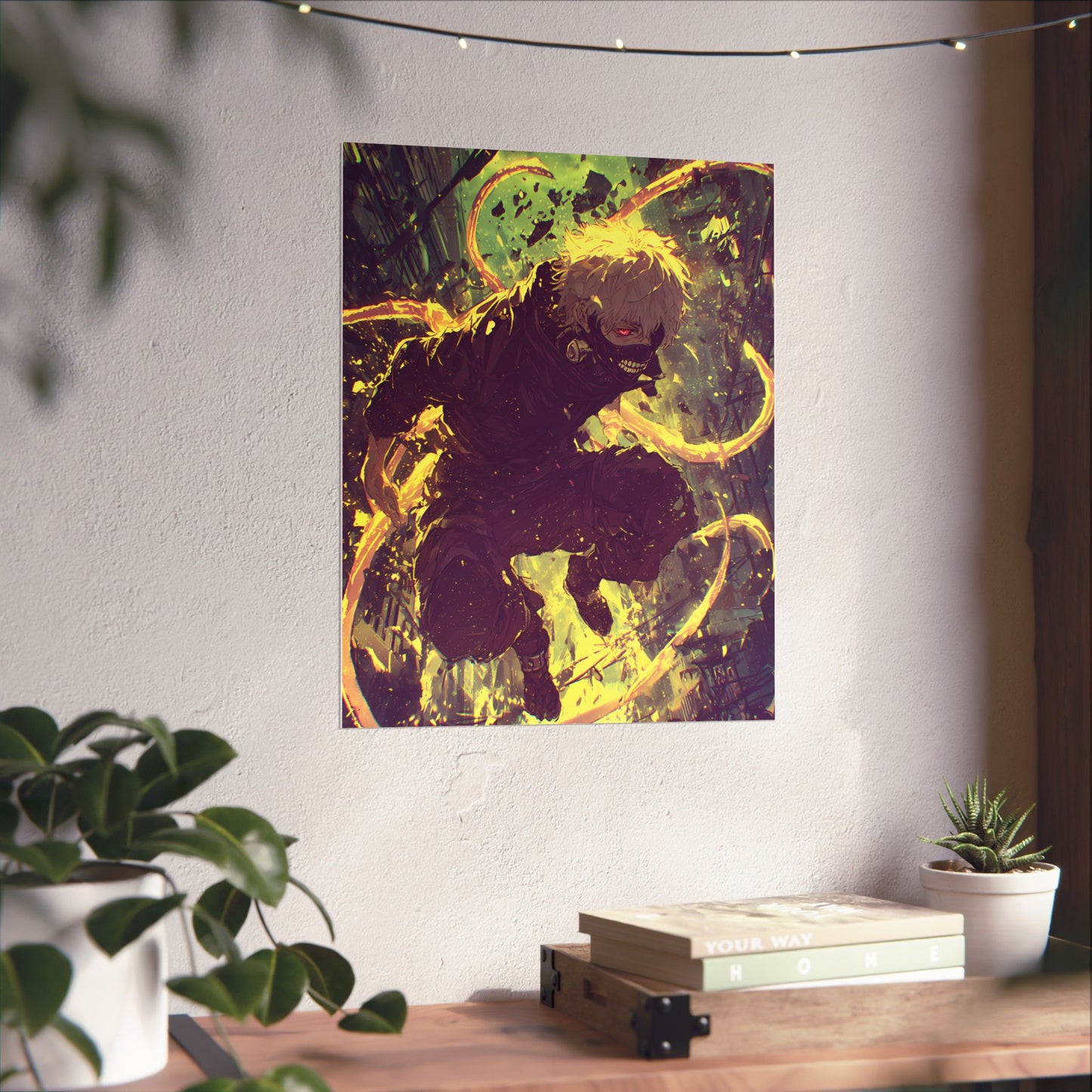Tokyo Ghoul One Eyed Ghoul Kaneki Ken Anime Fan Art Matte Vertical Poster Wall Art