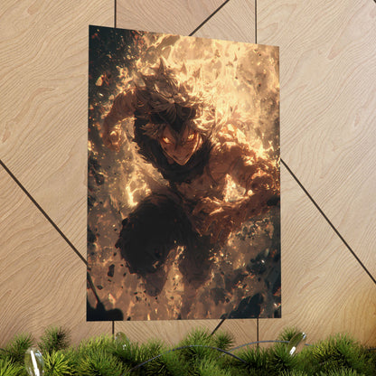 Black Clover Asta Anime Matte Vertical Poster Wall Art