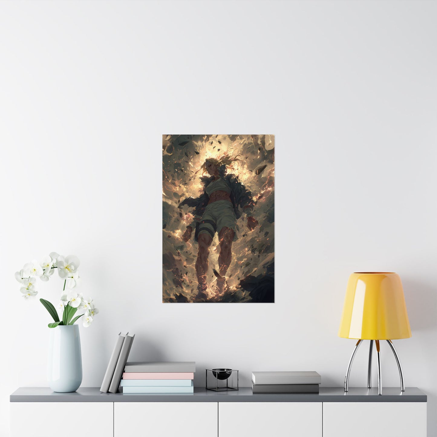 Tsunade Senju, Naruto Shippuden Anime Fan Art Matte Vertical Poster Wall Art