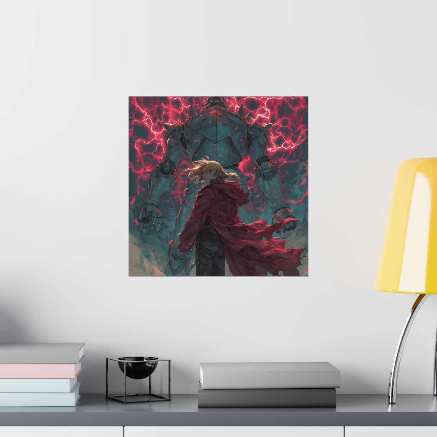 Edward and Alphonse Elric, Fullmetal Alchemist Brotherhood Anime Matte Vertical Poster Wall Art
