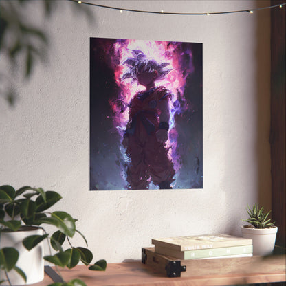 Ultra Instinct Kid Goku, UI Dragon Ball Super Matte Vertical Poster Wall Art