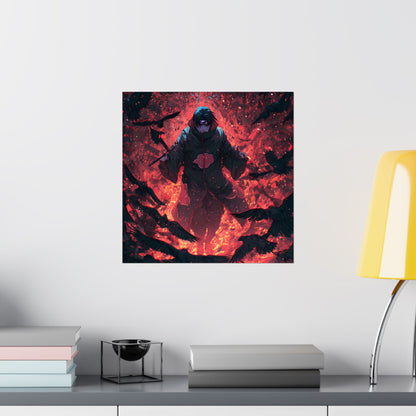 Itachi Uchiha, Tsukuyomi Naruto Shippuden Anime Fan Art Vertical Poster Wall Art