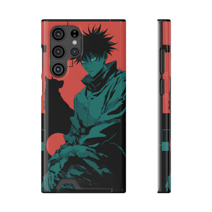 Megumi Fushiguro Jujutsu Kaisen Anime Phone Case with Card Holder