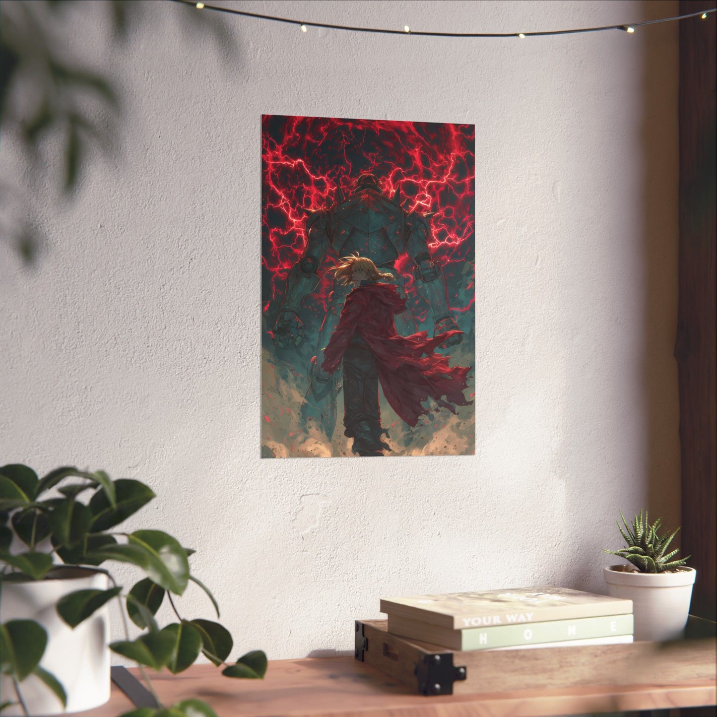 Edward and Alphonse Elric, Fullmetal Alchemist Brotherhood Anime Matte Vertical Poster Wall Art