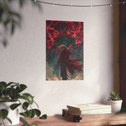 Edward and Alphonse Elric, Fullmetal Alchemist Brotherhood Anime Matte Vertical Poster Wall Art
