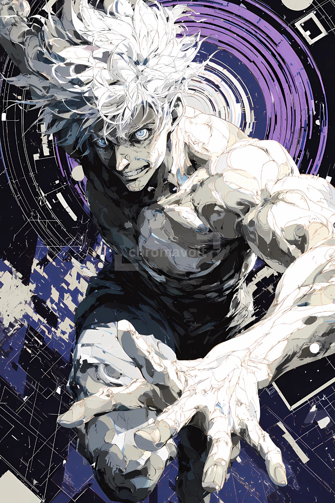 Gojo Satoru Jujutsu Kaisen Anime Posters, Matte Vertical Poster Wall Art