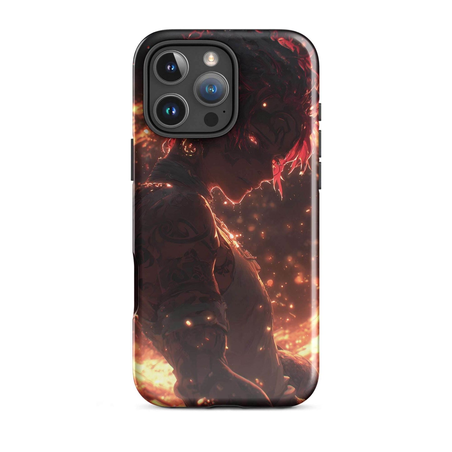 Kaelen, The Emberheart, Premium Original Anime Character Art Tough Case for iPhone® - Chromavolt