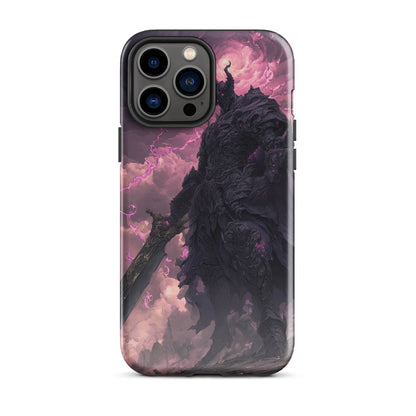 Dark Elemental Knight, Original Anime Art Tough Case for iPhone® - Chromavolt