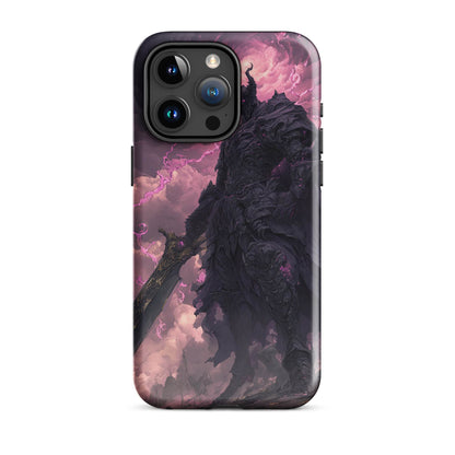 Dark Elemental Knight, Original Anime Art Tough Case for iPhone® - Chromavolt