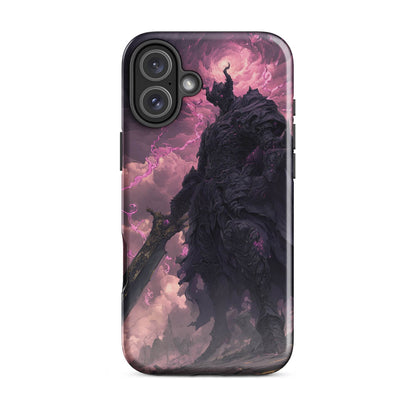 Dark Elemental Knight, Original Anime Art Tough Case for iPhone® - Chromavolt