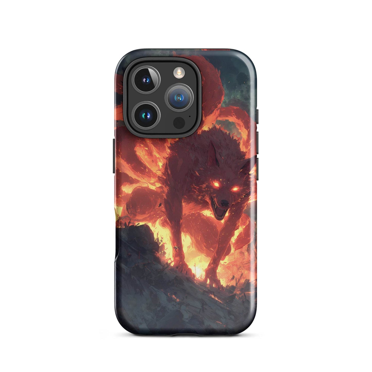 Kurama Nine Tailed Fox, Naruto Shippuden Fan Art Tough Case for iPhone® - Chromavolt