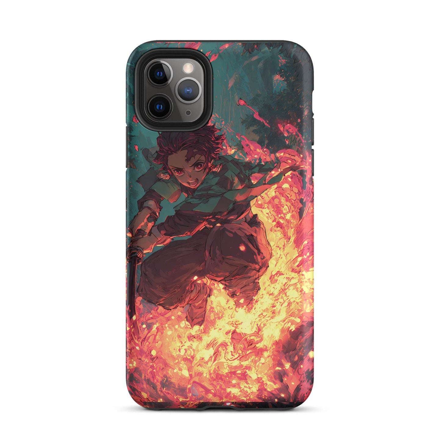Tanjiro Kamado Hinokami Kagura, Demon Slayer Anime Tough Case for iPhone® - Chromavolt