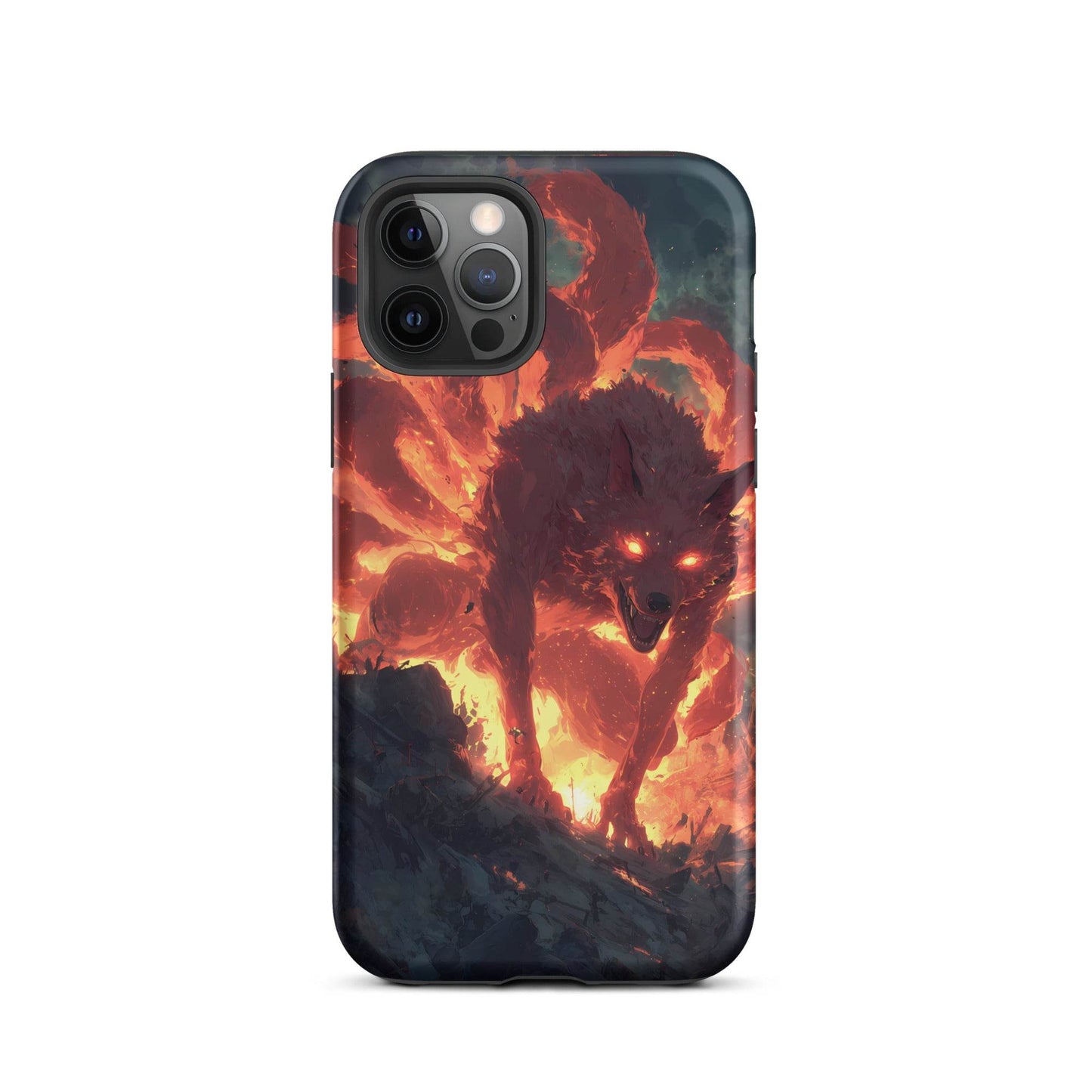 Kurama Nine Tailed Fox, Naruto Shippuden Fan Art Tough Case for iPhone® - Chromavolt