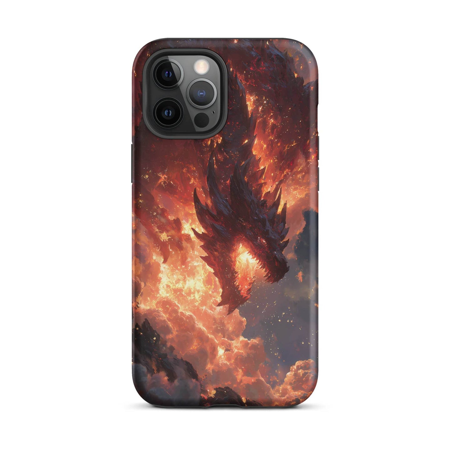 Fire Dragon: The Inferno Sovereign Tough Case for iPhone® - Chromavolt
