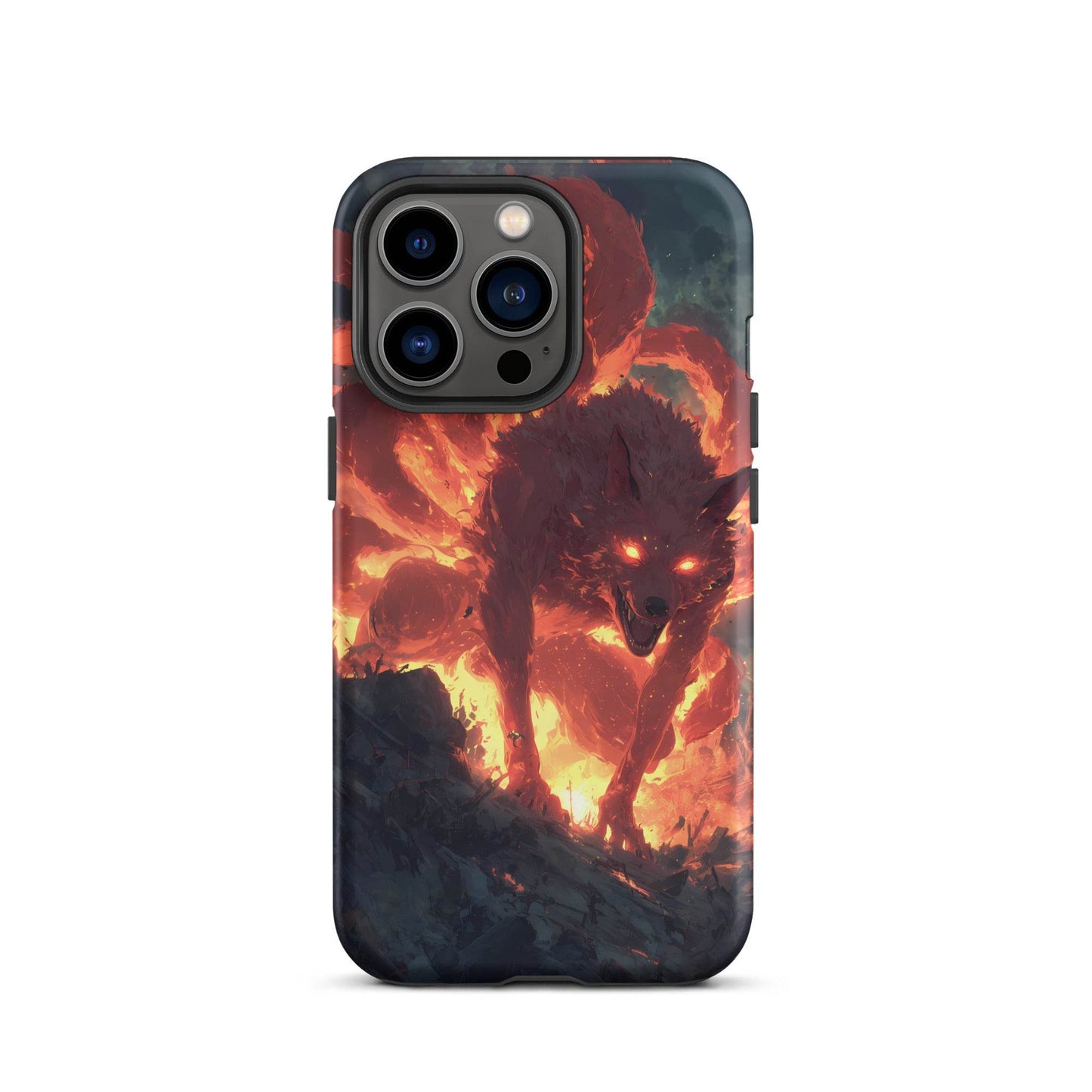 Kurama Nine Tailed Fox, Naruto Shippuden Fan Art Tough Case for iPhone® - Chromavolt