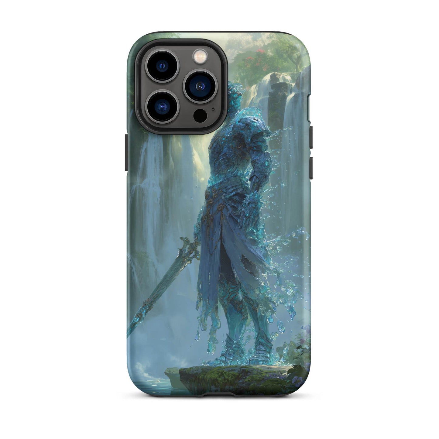 Water Elemental Knight, Original Anime Art Tough Case for iPhone® - Chromavolt