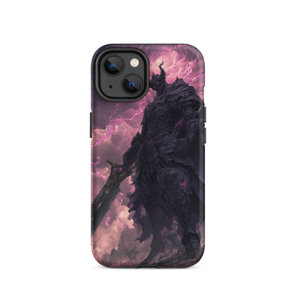 Dark Elemental Knight, Original Anime Art Tough Case for iPhone® - Chromavolt