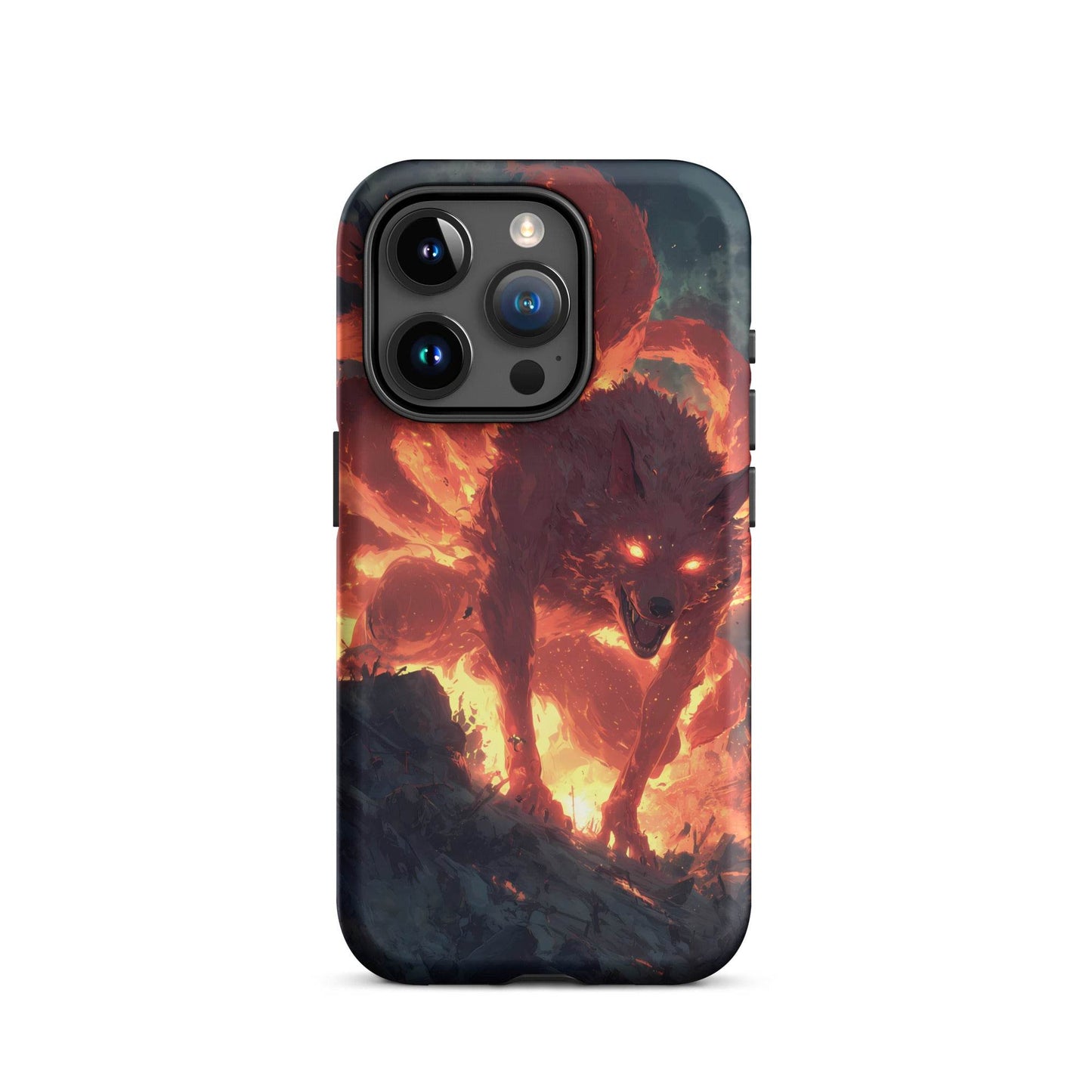 Kurama Nine Tailed Fox, Naruto Shippuden Fan Art Tough Case for iPhone® - Chromavolt