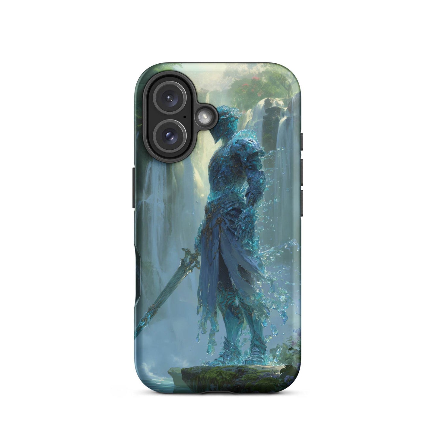 Water Elemental Knight, Original Anime Art Tough Case for iPhone® - Chromavolt