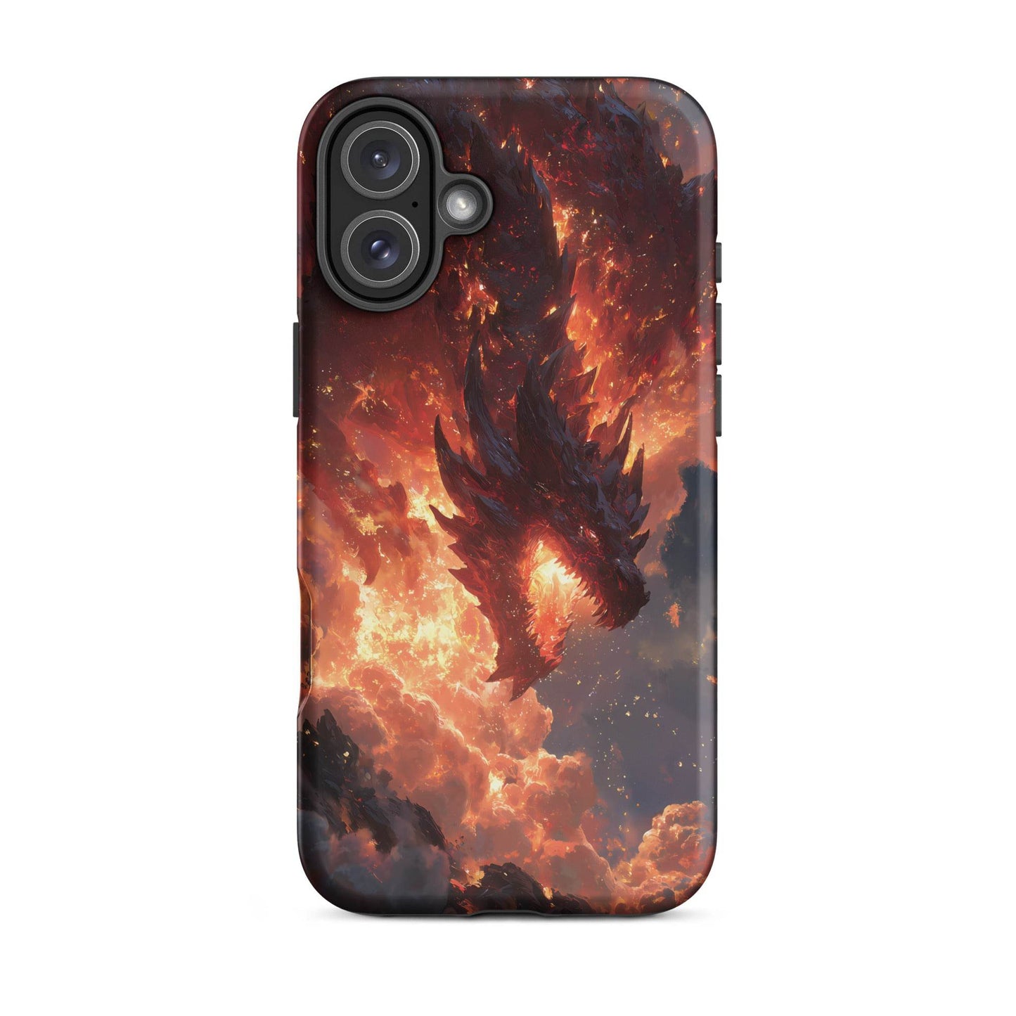 Fire Dragon: The Inferno Sovereign Tough Case for iPhone® - Chromavolt