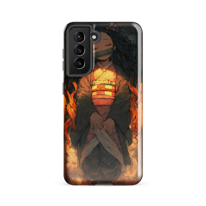 Sleeping Nezuko, Demon Slayer Anime Tough case for Samsung® - Chromavolt