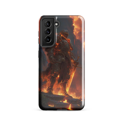 Fire Elemental Knight, Original Anime Art Tough case for Samsung® - Chromavolt