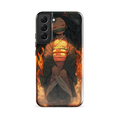 Sleeping Nezuko, Demon Slayer Anime Tough case for Samsung® - Chromavolt