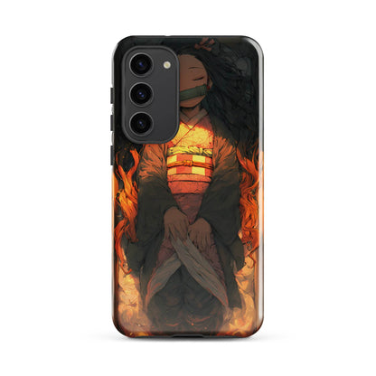 Sleeping Nezuko, Demon Slayer Anime Tough case for Samsung® - Chromavolt
