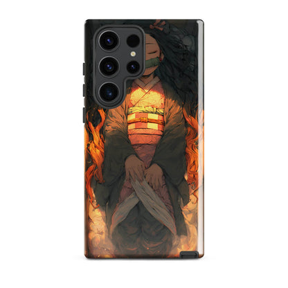 Sleeping Nezuko, Demon Slayer Anime Tough case for Samsung® - Chromavolt