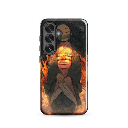 Sleeping Nezuko, Demon Slayer Anime Tough case for Samsung® - Chromavolt