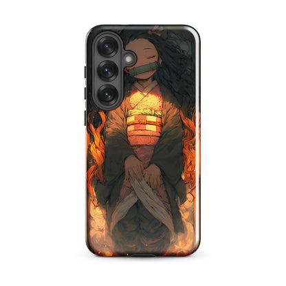 Sleeping Nezuko, Demon Slayer Anime Tough case for Samsung® - Chromavolt