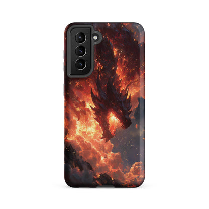 Fire Dragon: The Inferno Sovereign Tough case for Samsung® - Chromavolt