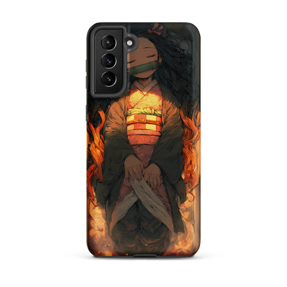 Sleeping Nezuko, Demon Slayer Anime Tough case for Samsung® - Chromavolt